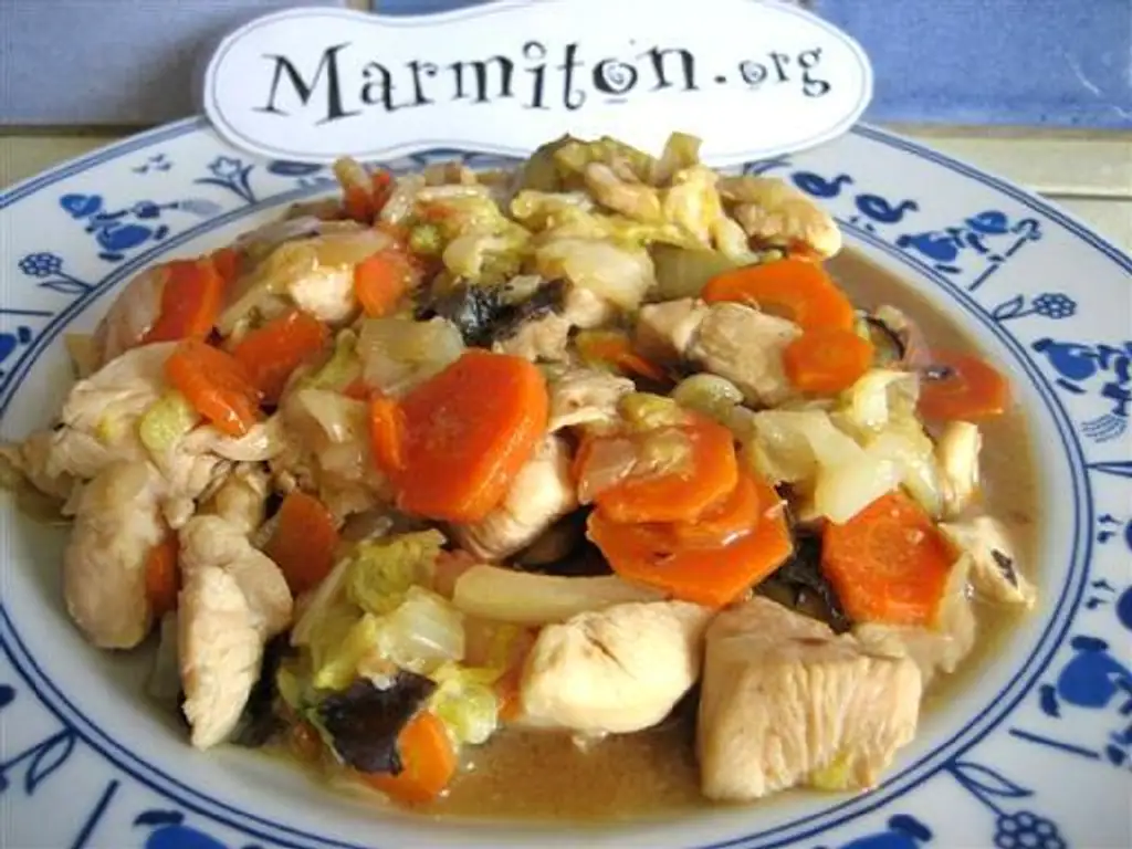 noix de veau sauce aux huîtres sur son lit de chou chinois