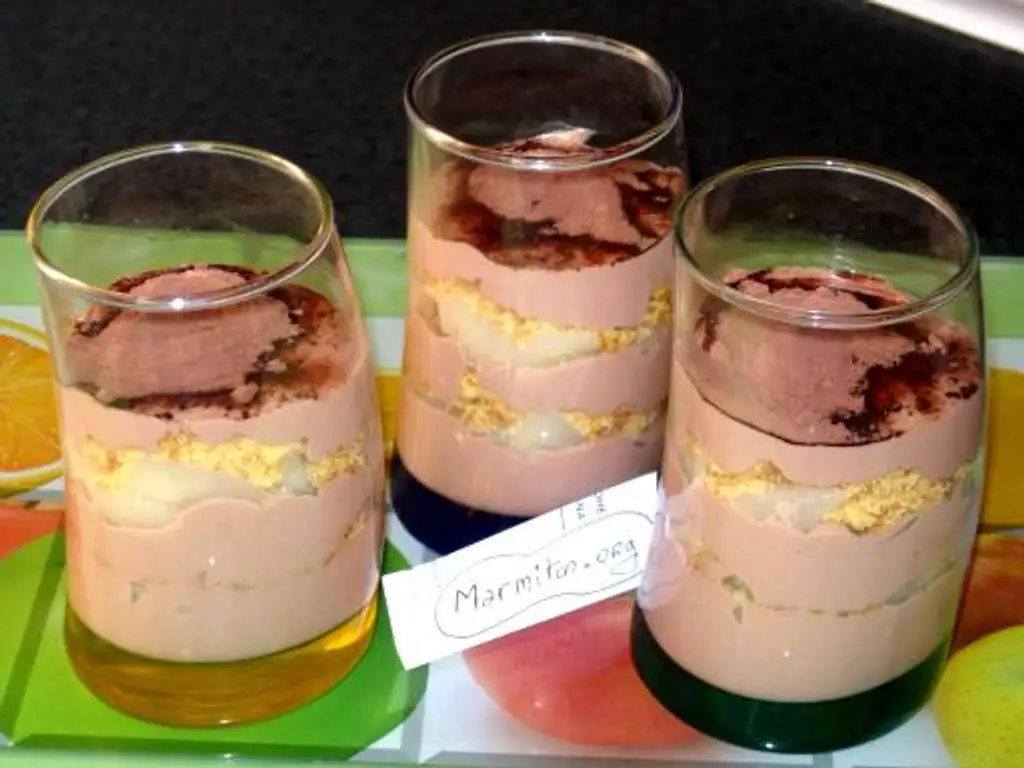 trifle aux poires et au nutella