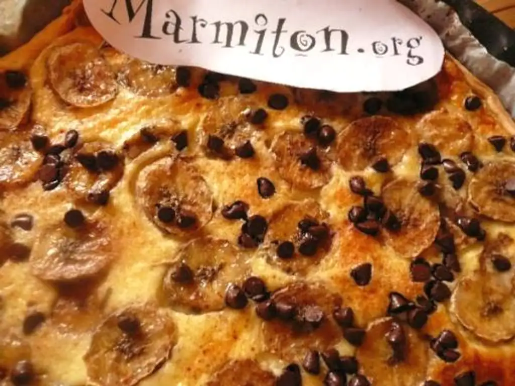 tarte banane chocopépites