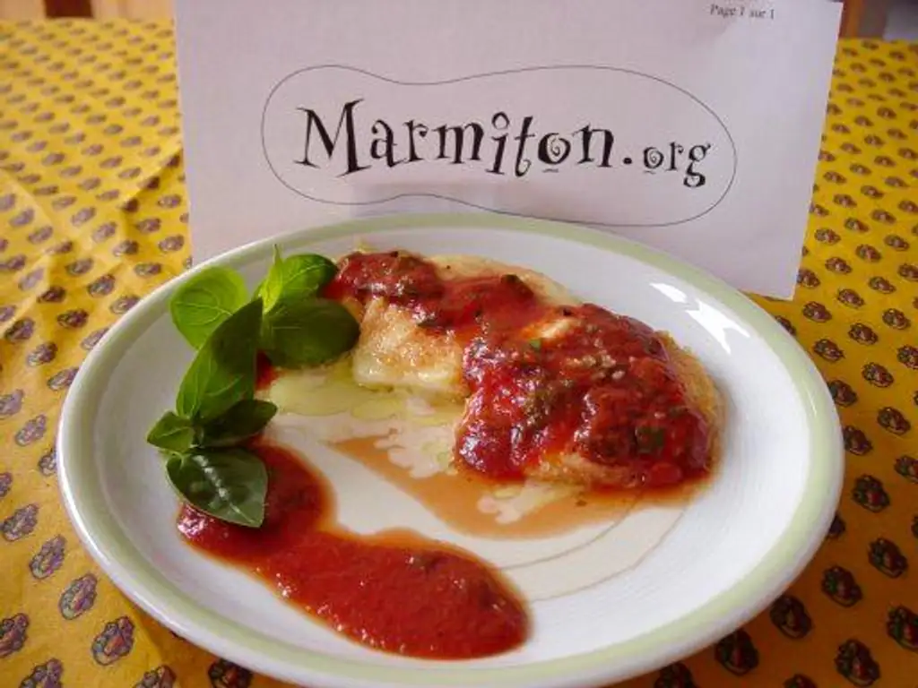 mozzarella en coulis de tomates