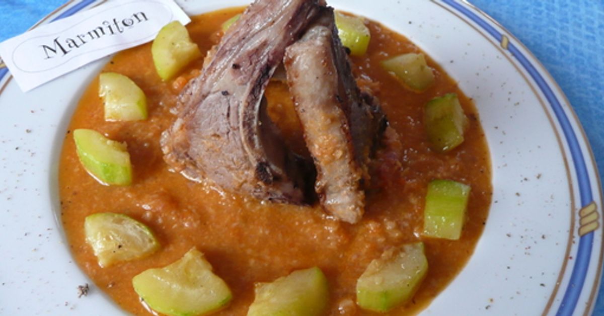 Côtelettes d'agneau sauce espagnole recette de Côtelettes d'agneau