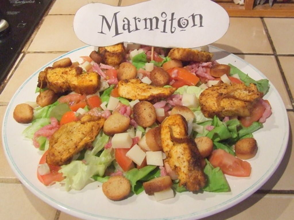 Salade de poulet grillé et vinaigrette façon César Recette
