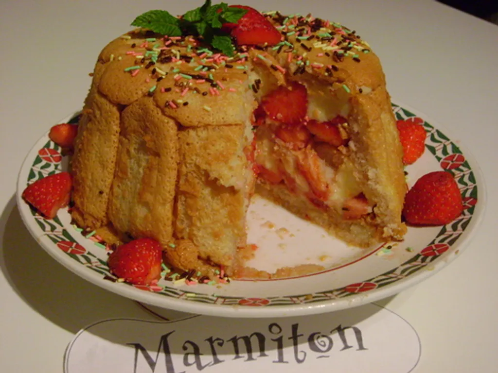 biscuit crémeux aux fraises