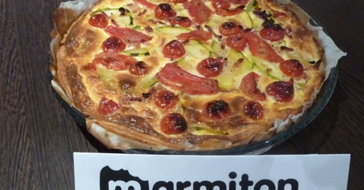 Tarte courgettes tomates à la moutarde à l'ancienne recette de Tarte