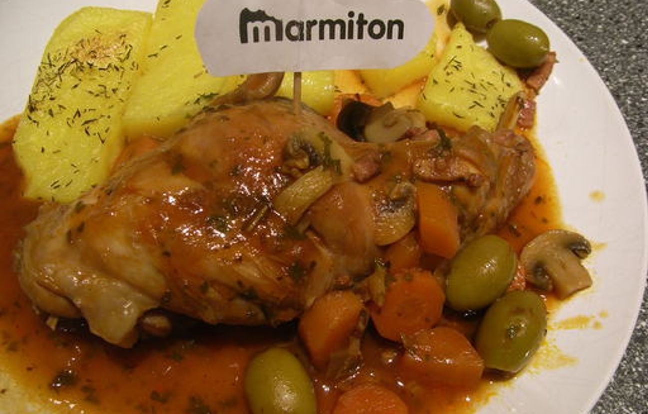 Lapin sauce chasseur Recette de Lapin sauce chasseur Marmiton