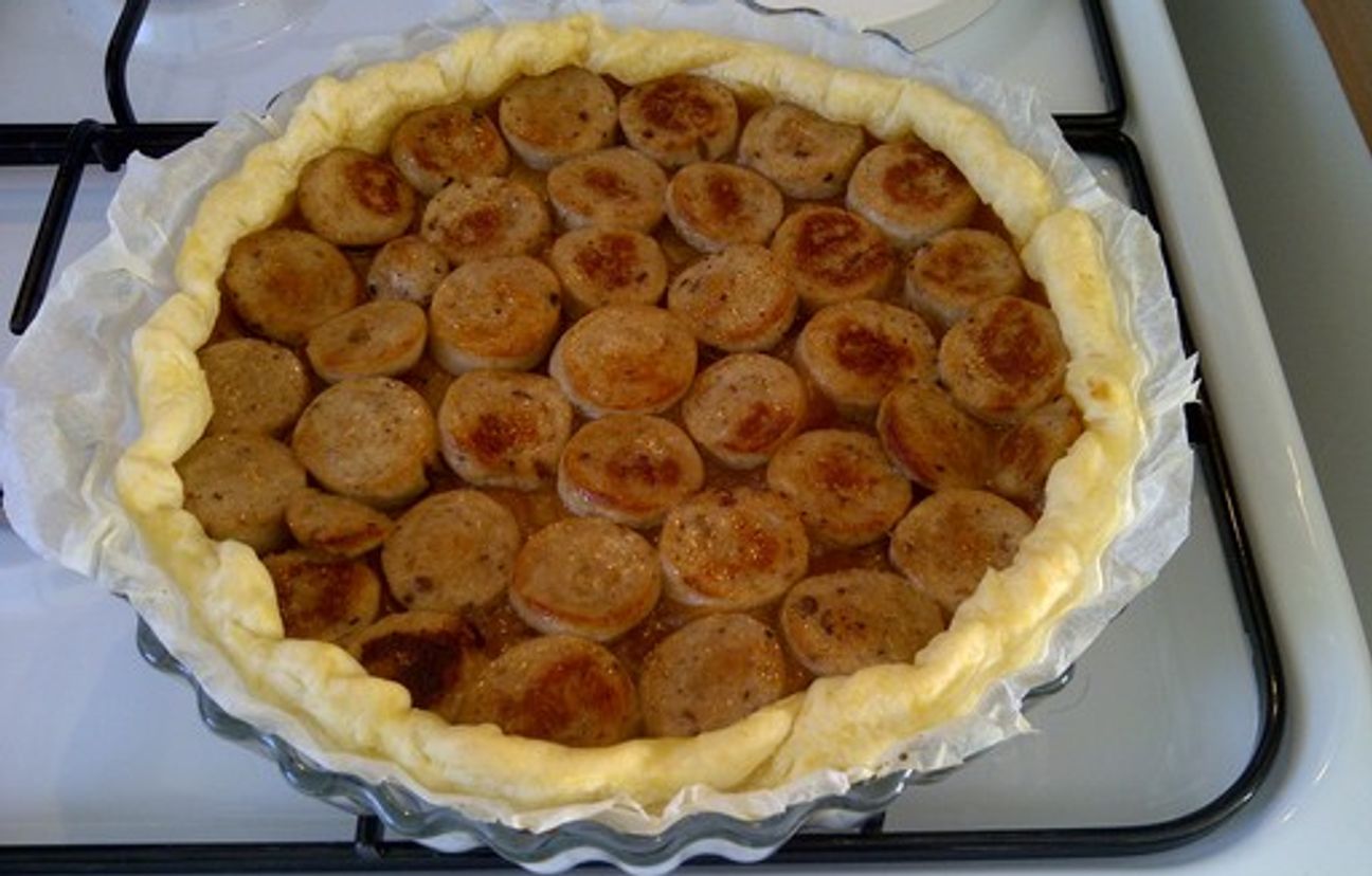 Tarte Fine Au Boudin Blanc Et à La Compote De Pomme : Recette De Tarte ...