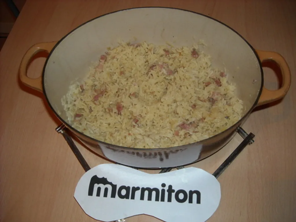 riz au lard et aux oignons