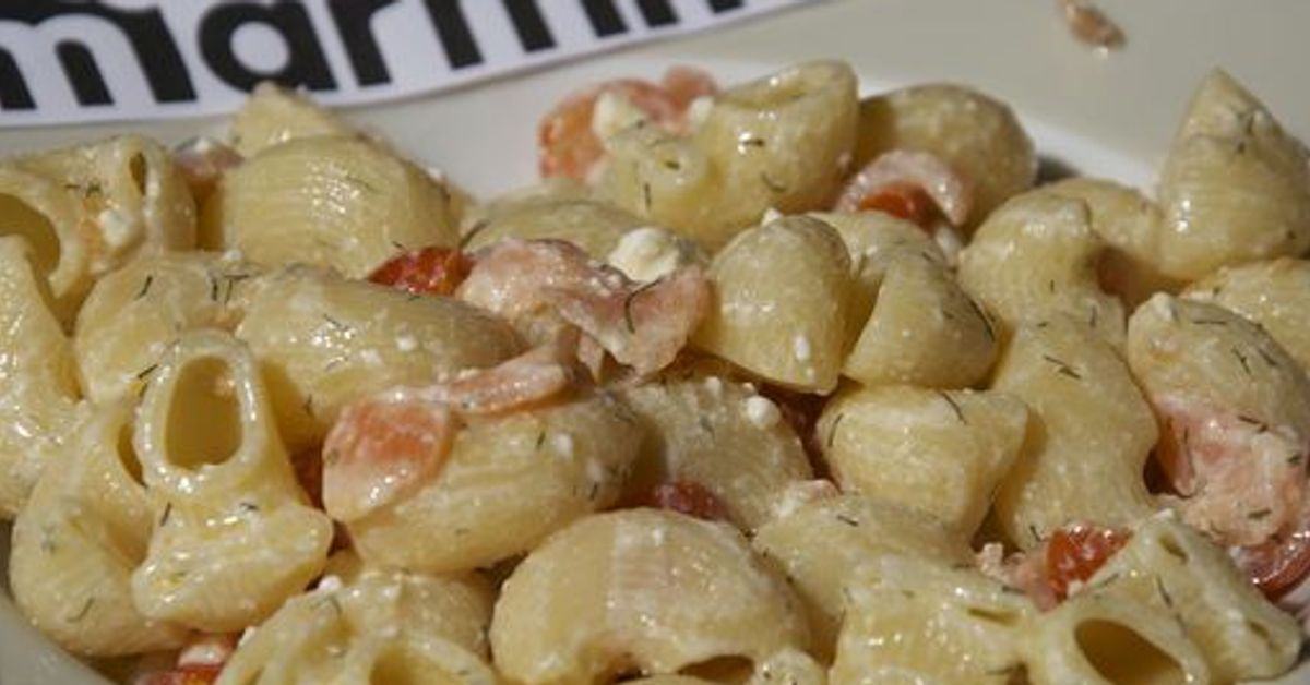 Pâtes au saumon et à la feta recette de Pâtes au saumon et à la feta