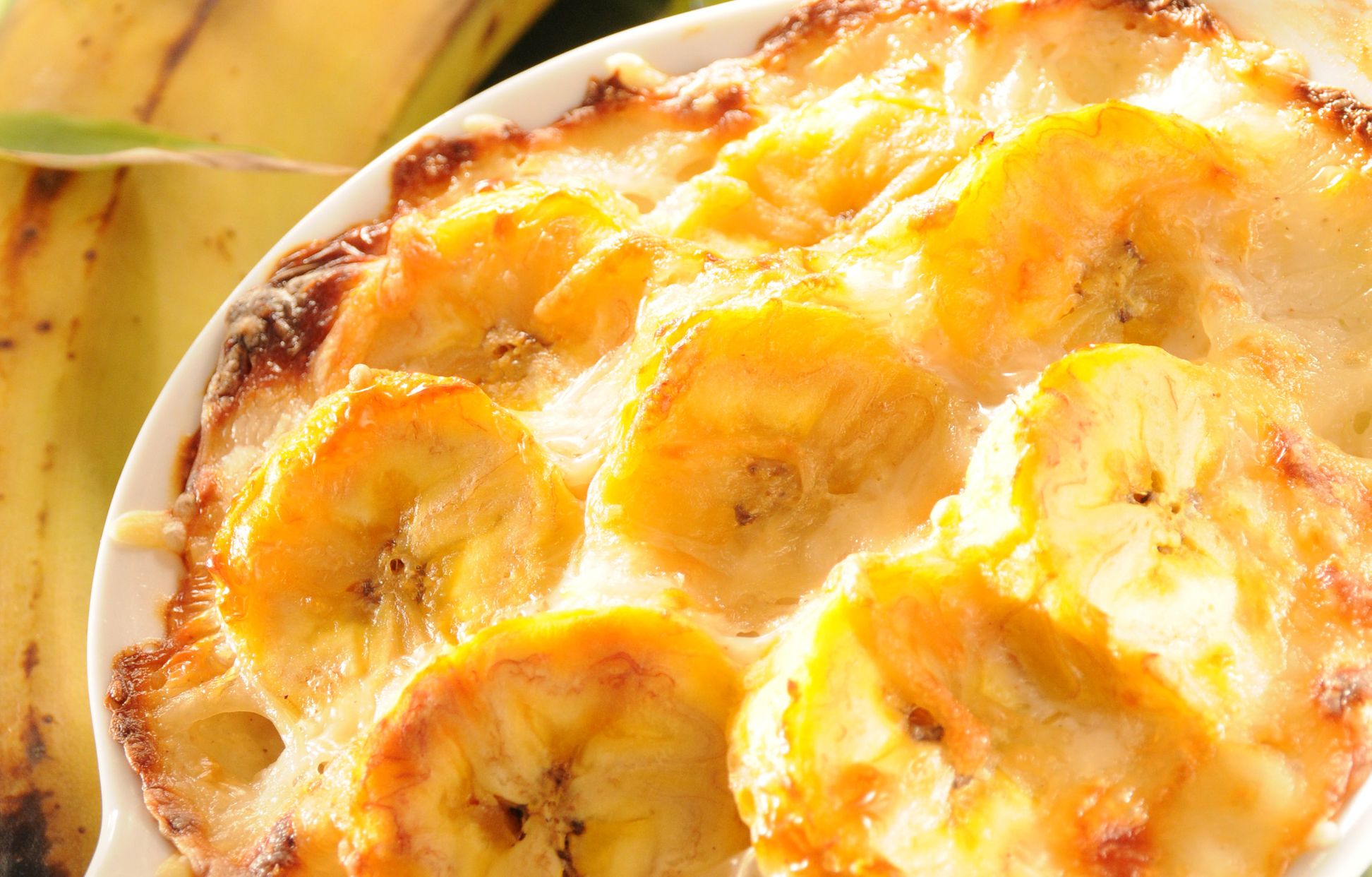 Gratin de bananes jaunes (bananes plantain) : Recette de Gratin de