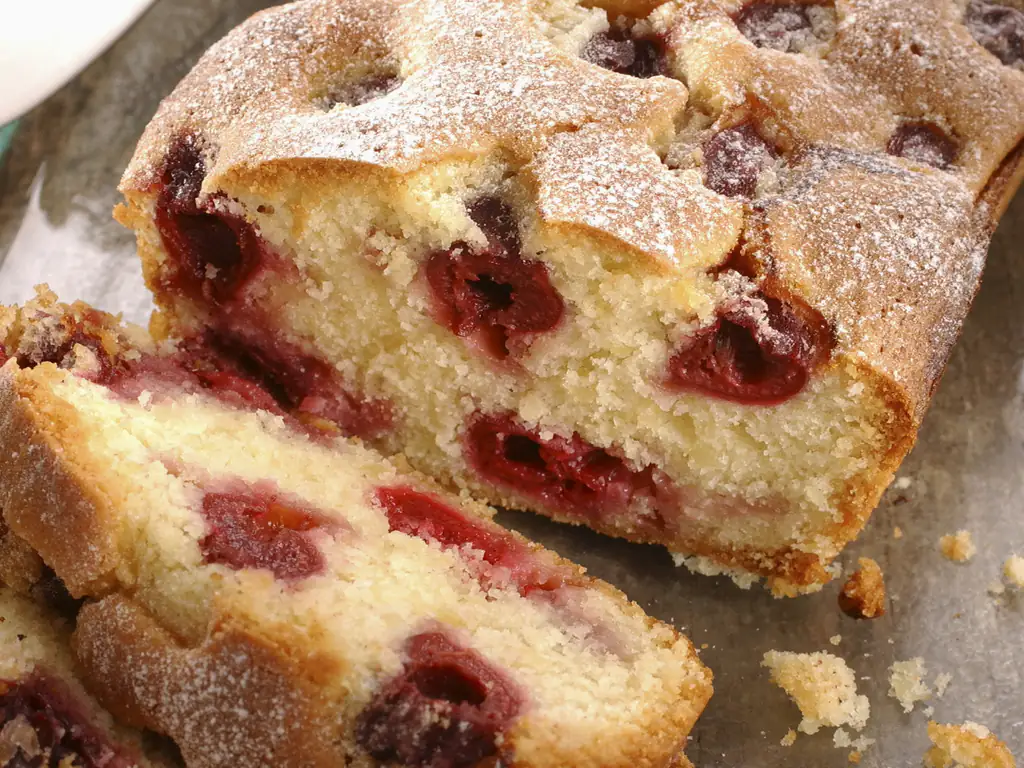 cake aux cerises - amandes