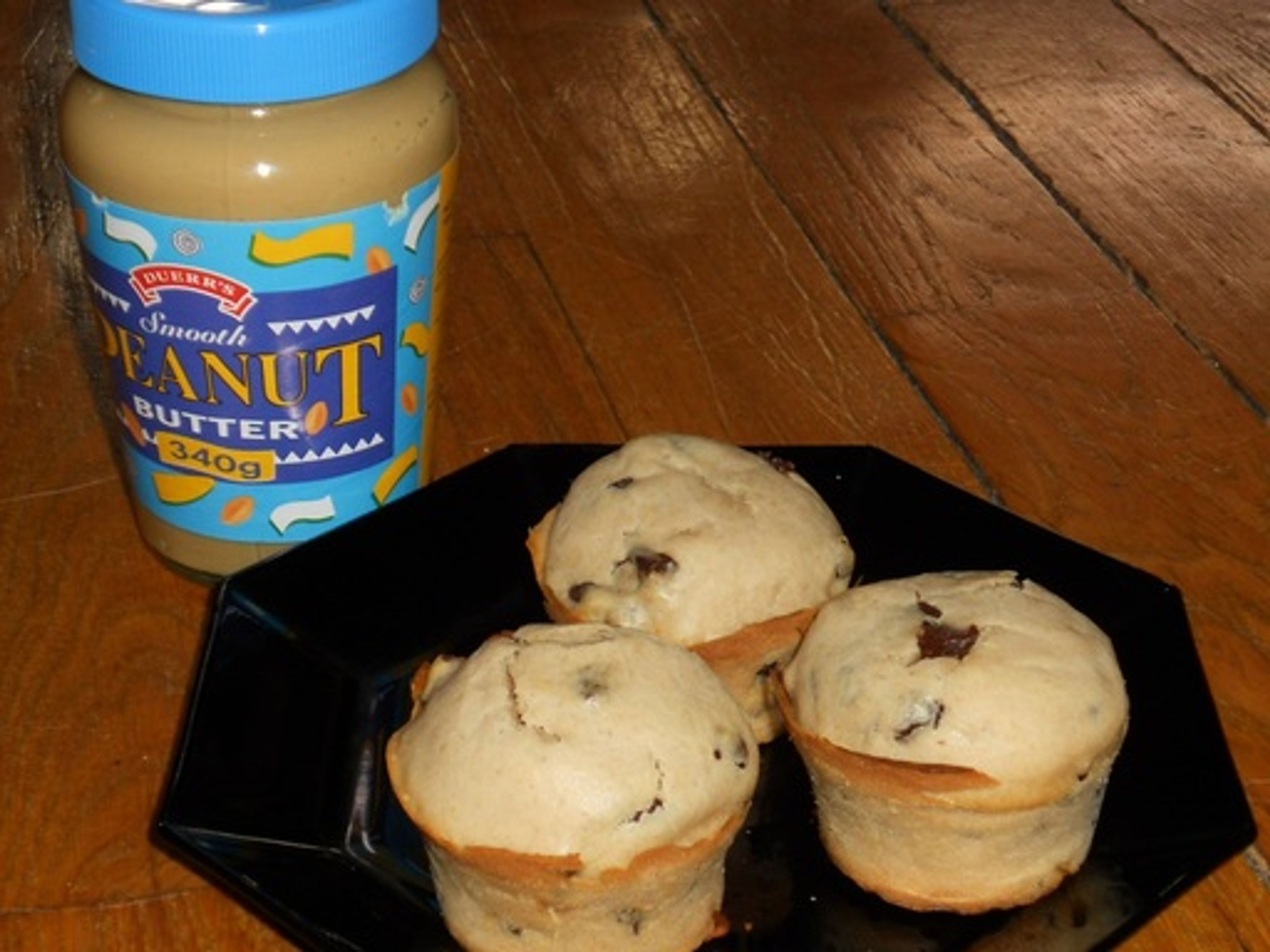 Muffins au beurre de cacahuètes et pépites de chocolat Recette de