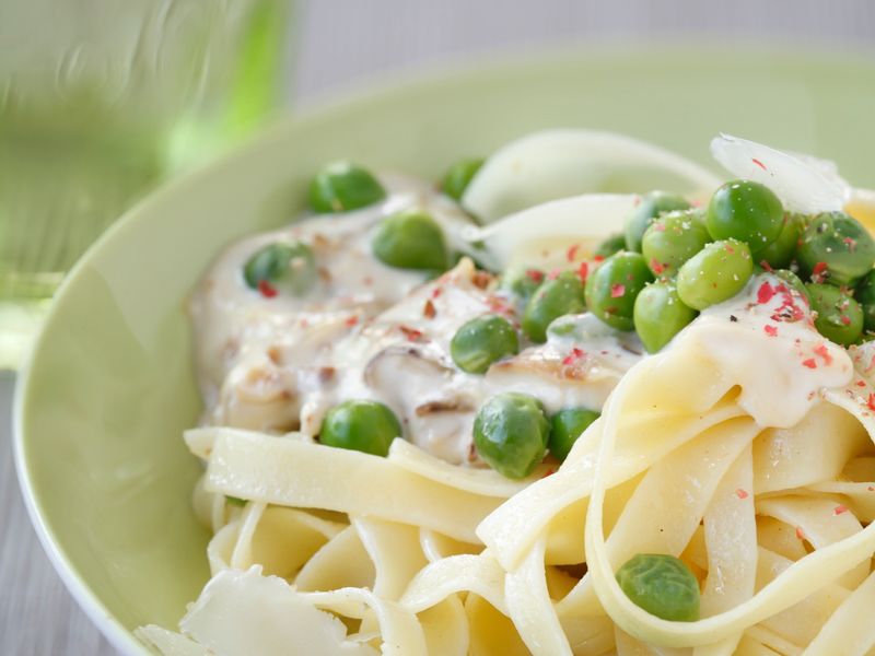 Tagliatelles Au Mascarpone Et Petits Pois Recette De