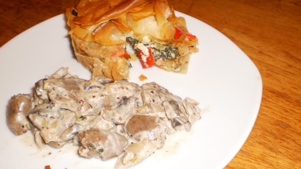 Coeurs de poulet aux champignons
