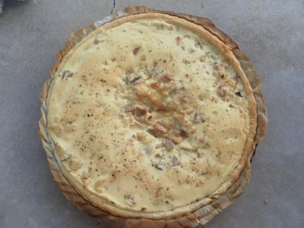 tarte finissons les restes poulet coquillette