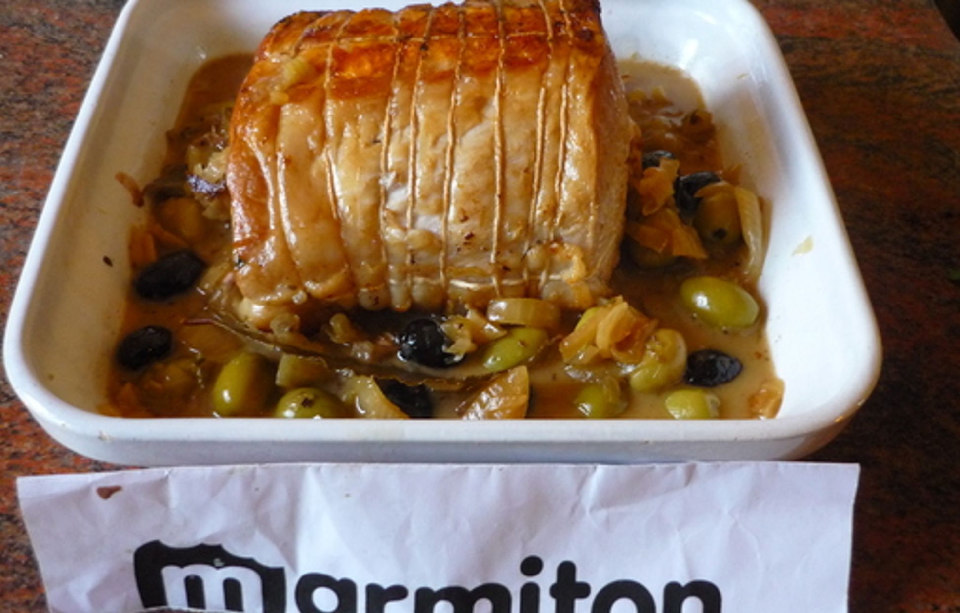 Rôti de porc aux olives Recette de Rôti de porc aux olives Marmiton