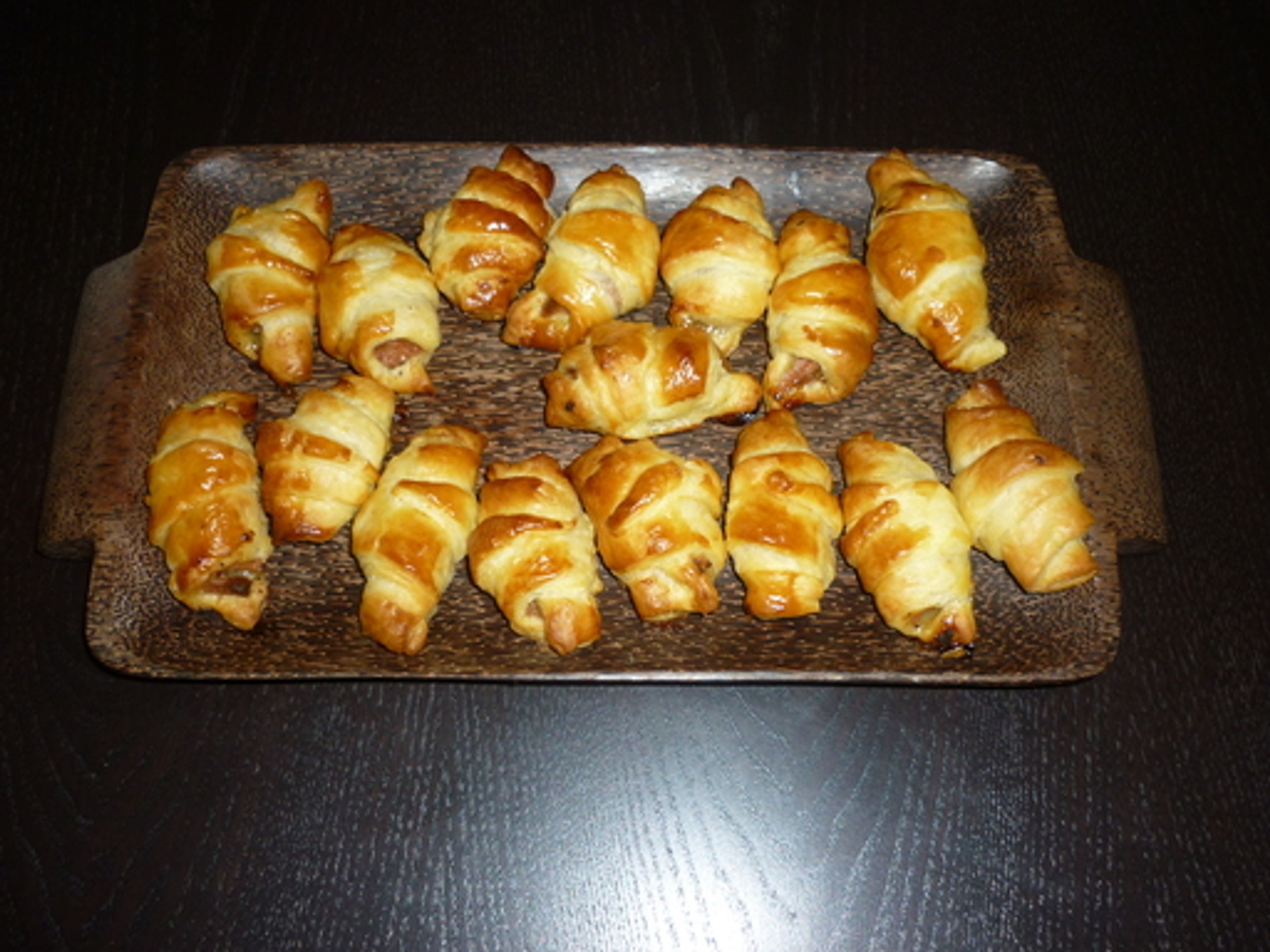 Petits croissants au foie gras Recette de Petits croissants au foie
