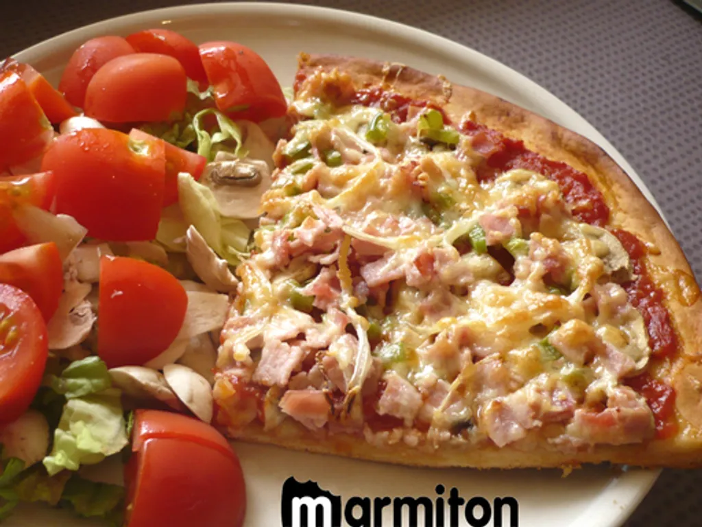 pizza diététique au jambon (oui, c'est possible) de lilly
