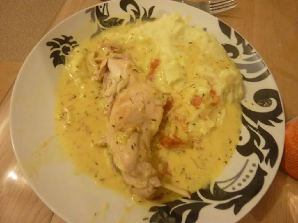 cuisse de lapin nappée de moutarde