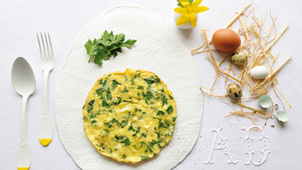 Oeuf à l'omelette et oseille