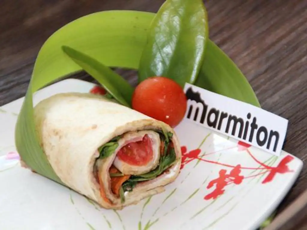 wrap très frais, jambon et chèvre