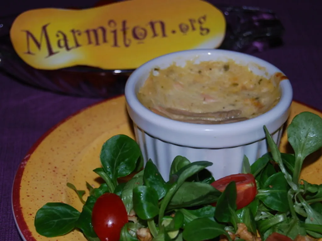 ramequins d'asperges et saumon fumé
