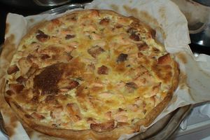 Tarte Au Saumon Facile : Recette De Tarte Au Saumon Facile - Marmiton