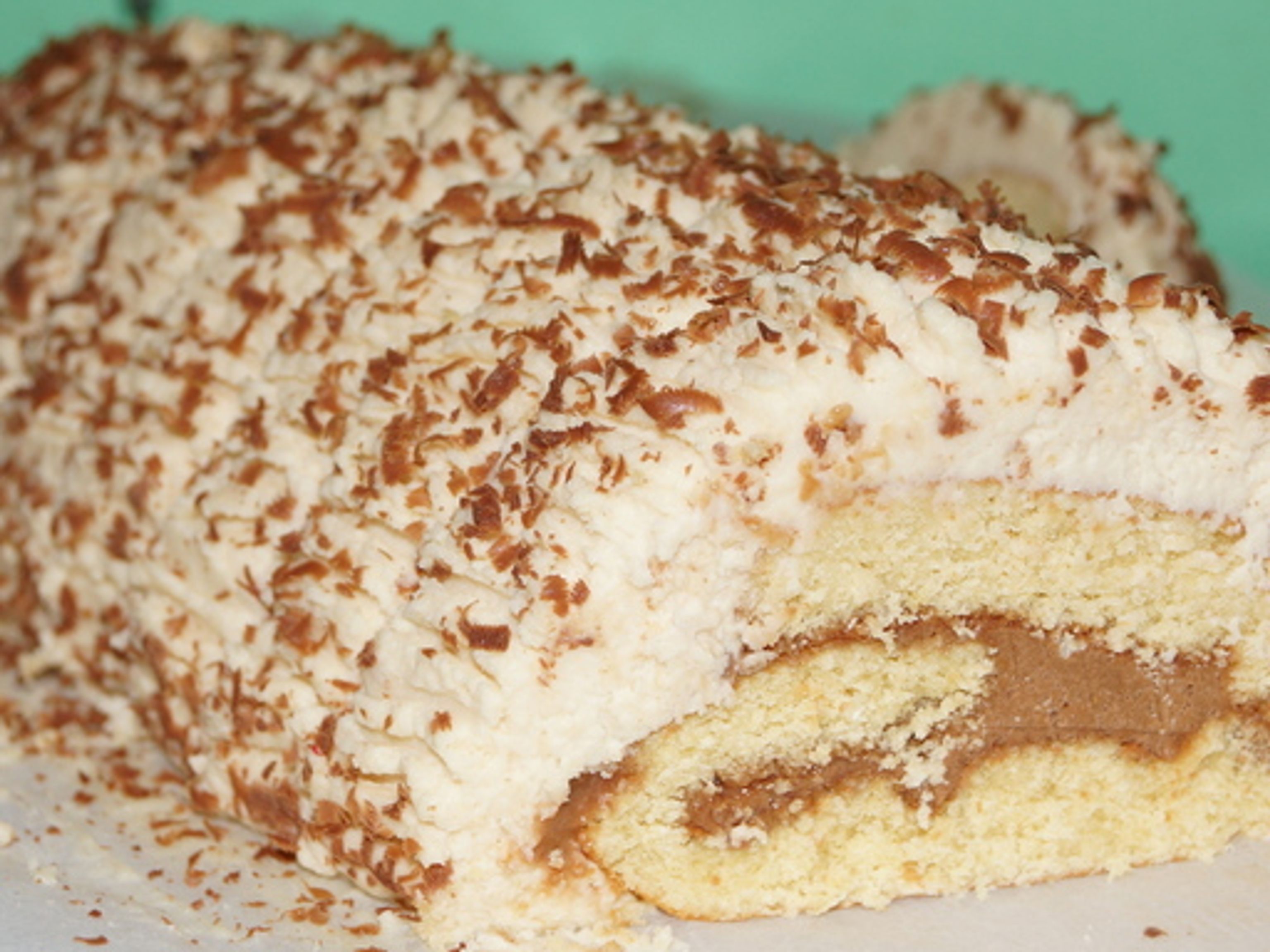 Bûche de Noël noix de cocochocolat Recette de Bûche de Noël noix de