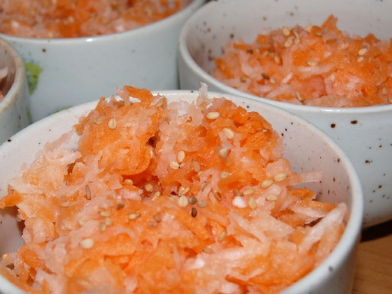 Salade De Carotte Et Radis Noir A La Japonaise Recette De Salade