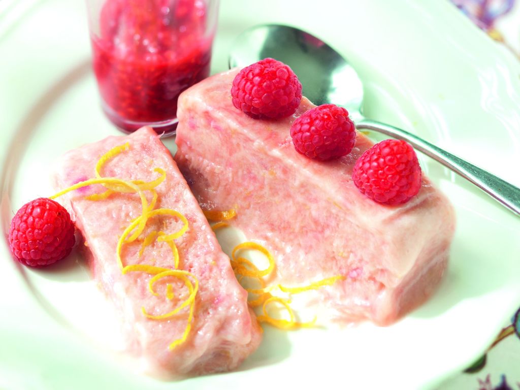 Parfait glacé à la rhubarbe, coulis de framboises (5ème Rencontre ...