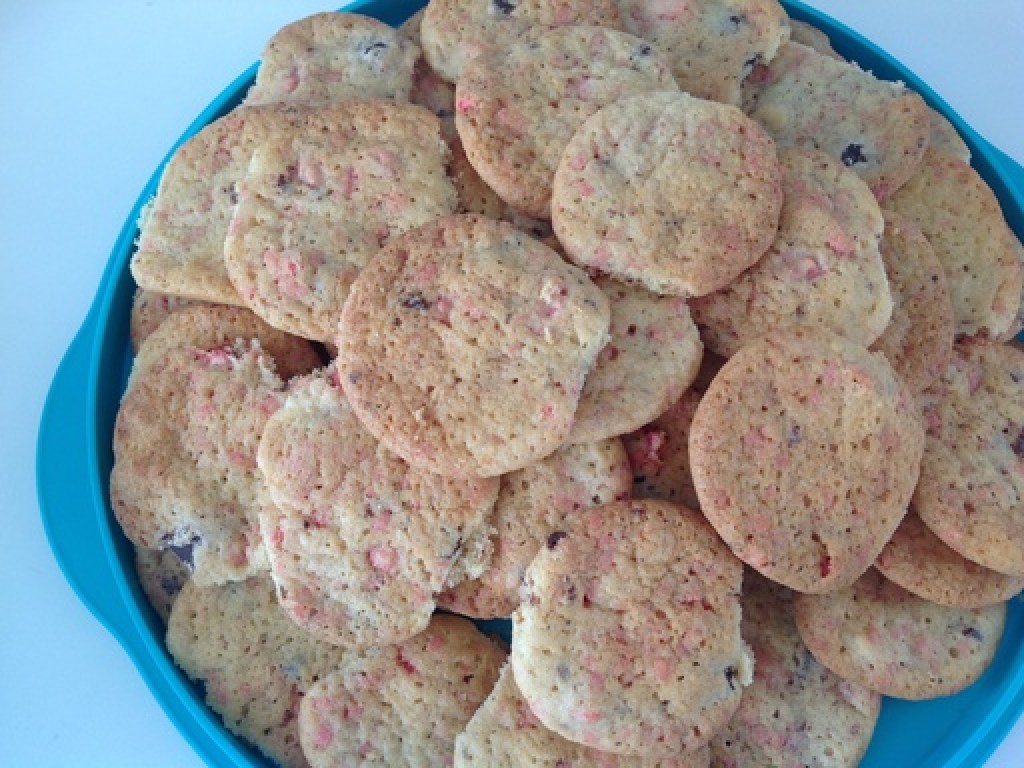 Cookies aux pralines roses - Amandine Cooking