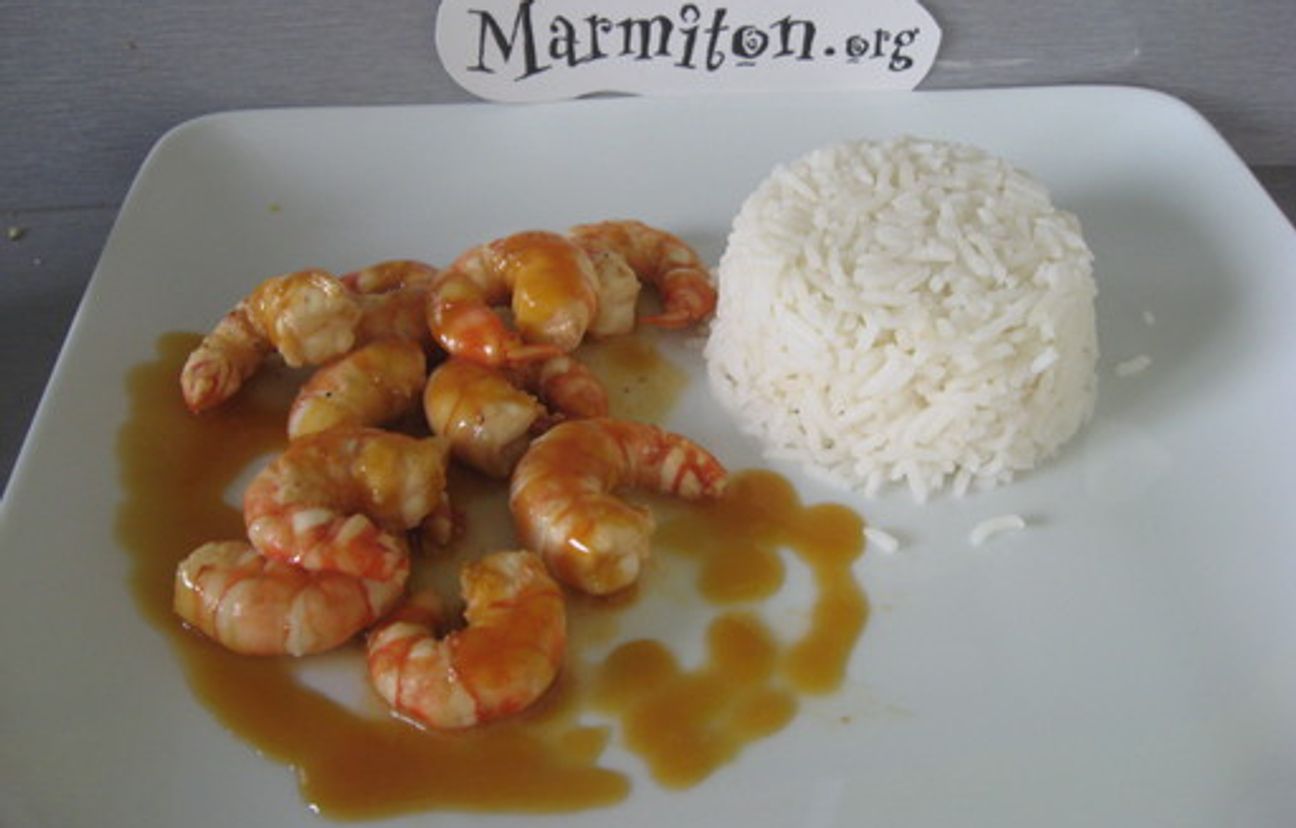 Gambas à la plancha avec leur sauce à l'orange : Recette de Gambas à la