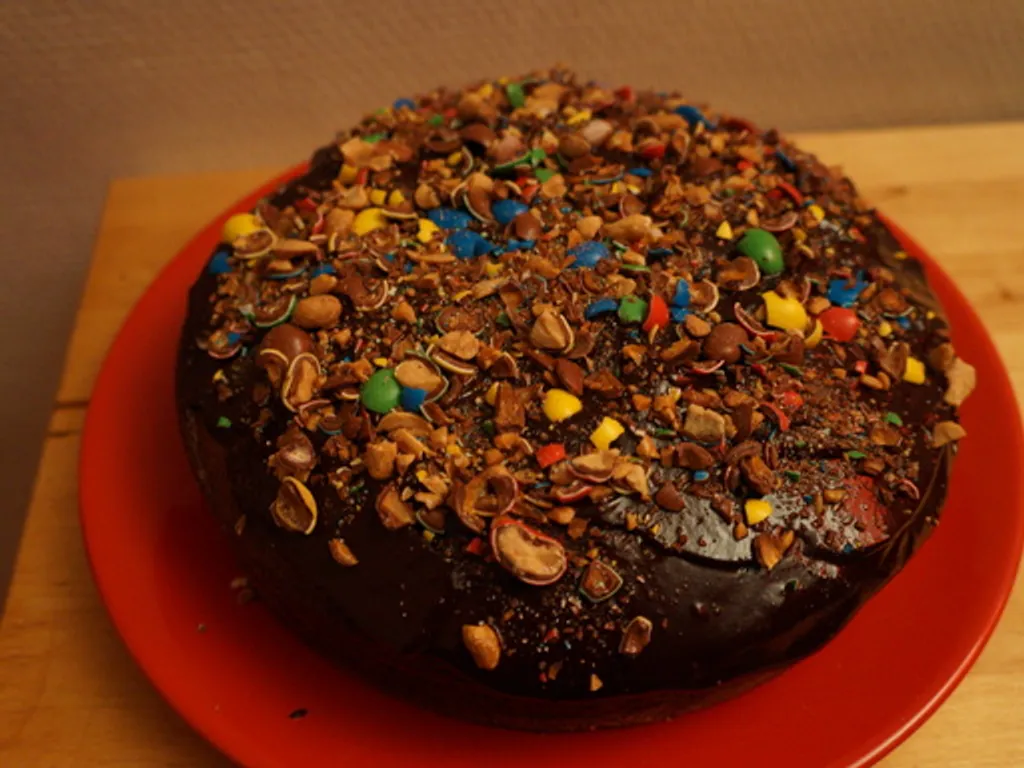 gâteau au chocolat glaçage m&m's