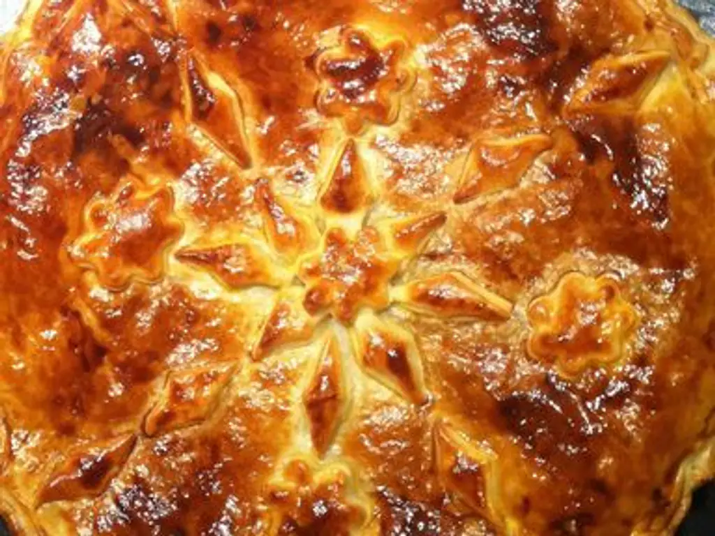 tourte jambon, champignons et munster
