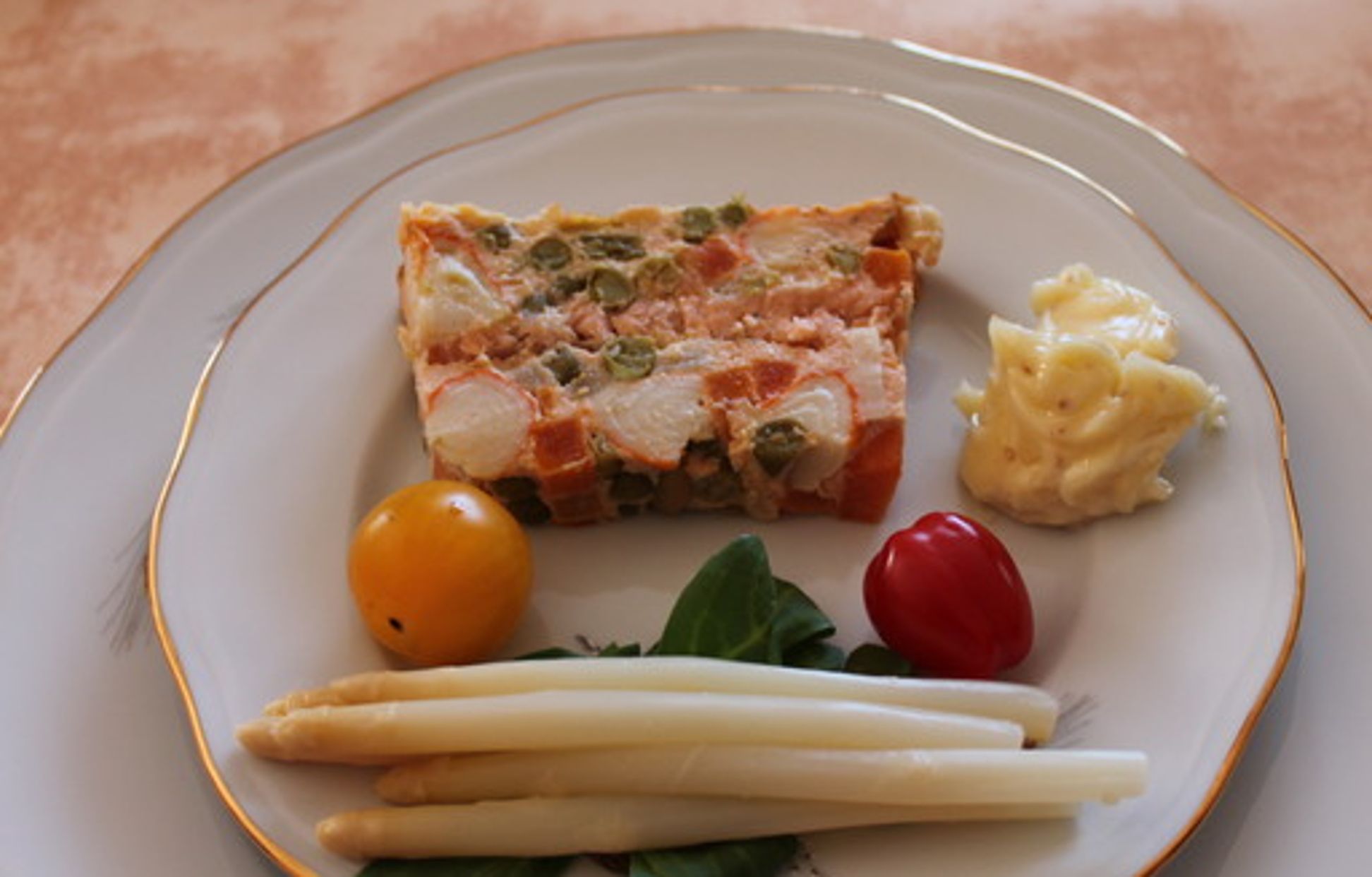 Terrine de légumes au surimi et saumon fumé Recette de Terrine de légumes au surimi et saumon
