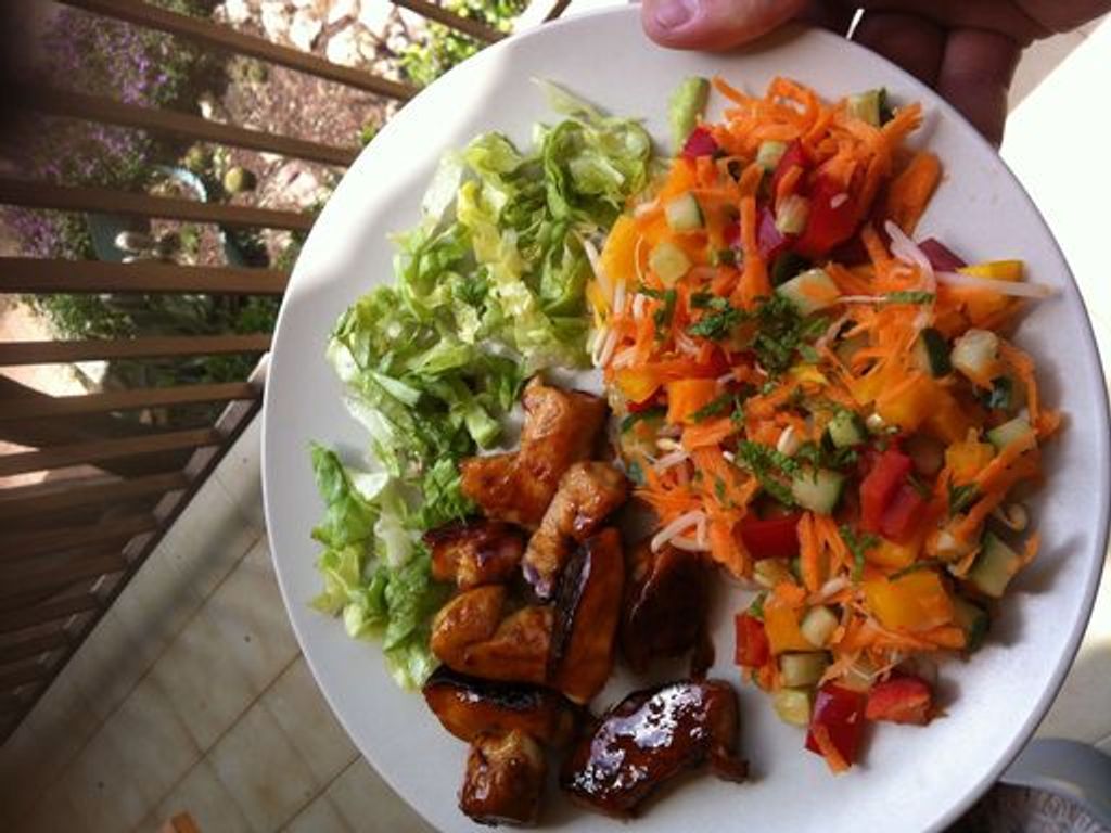 Salade de poulet croustillant - 5 ingredients 15 minutes