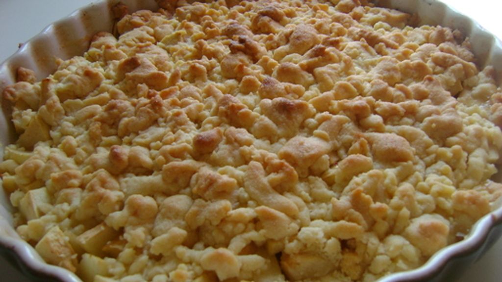 Tarte Crumble A La Compote De Pomme Recette De Tarte Crumble A La Compote De Pomme