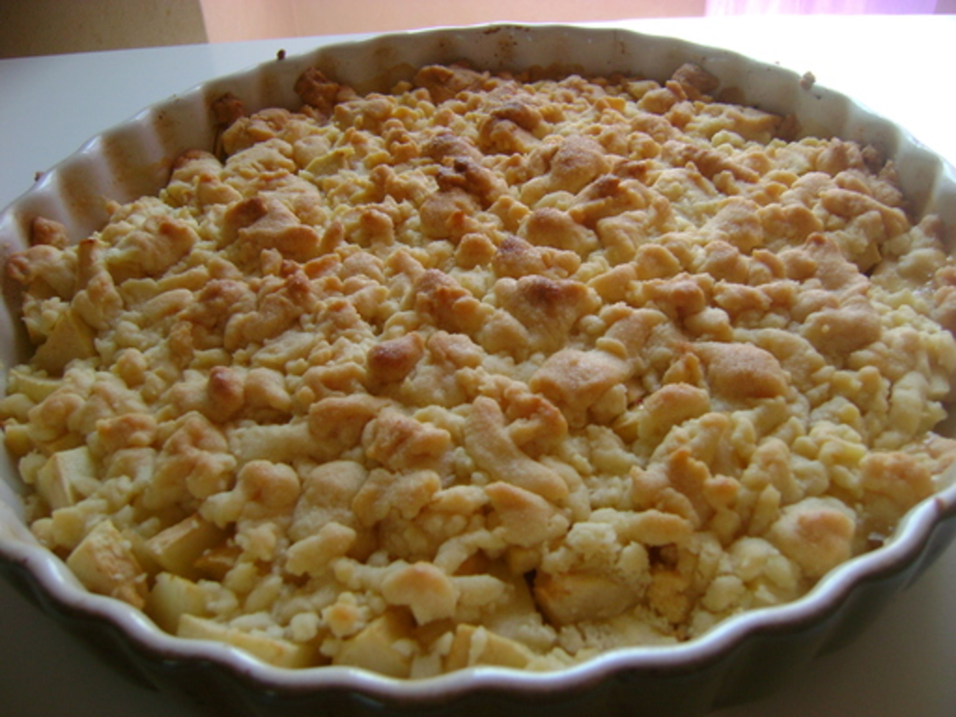 Tarte crumble à la compote de pomme Recette de Tarte crumble à la