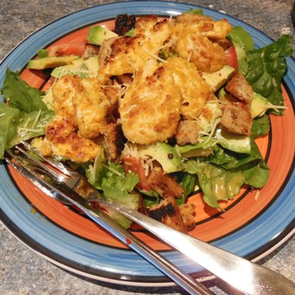 Calorie Salade Caesar Mcdo Sans Sauce Salade repas façon chicken caesar : recette de Salade repas façon chicken  caesar