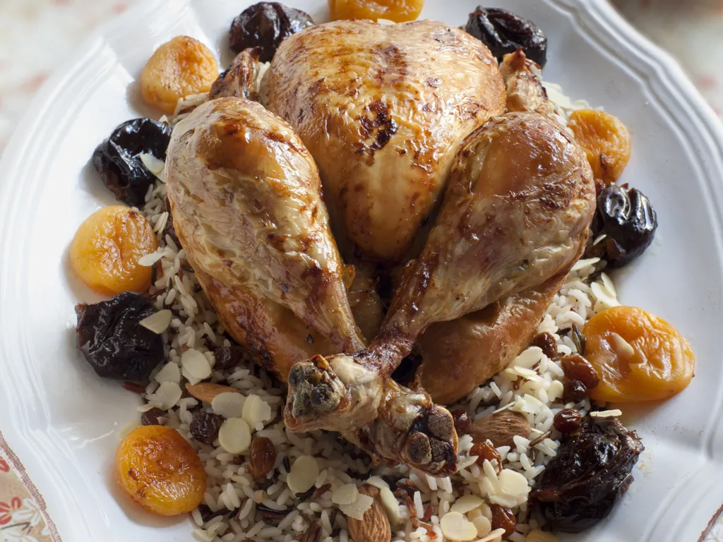 Recette Poularde De Bresse Rôtie Au Four Poularde rôtie aux fruits d'hiver : recette de Poularde rôtie aux fruits  d'hiver