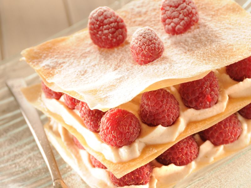 Mille Feuilles De Brick Aux Fraises Ou Aux Framboises