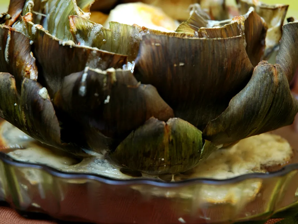 fond d'artichaut gratiné aux oeufs