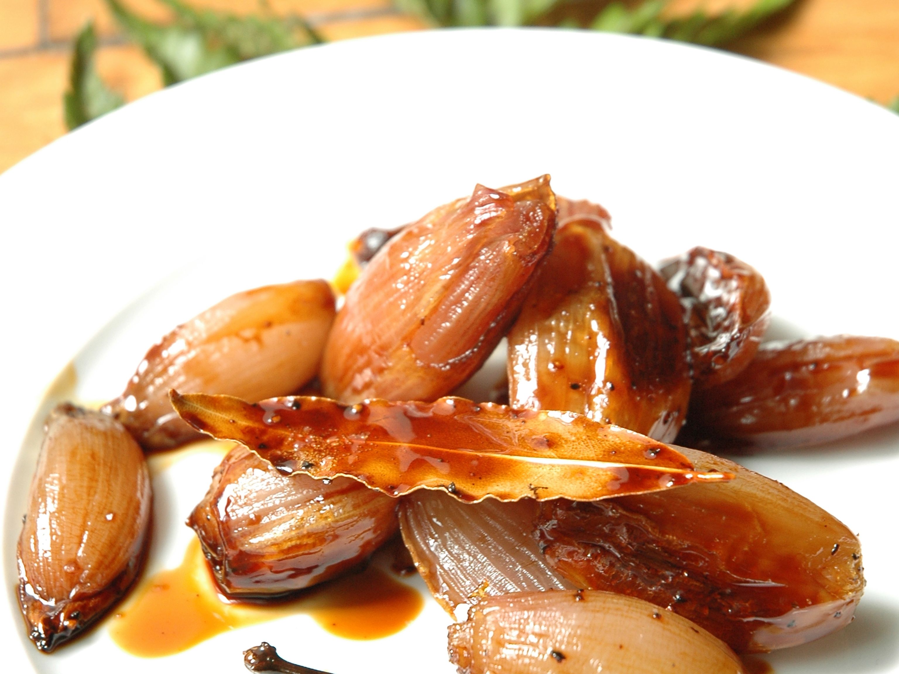 Echalotes au caramel de vinaigre Recette de Echalotes au caramel de