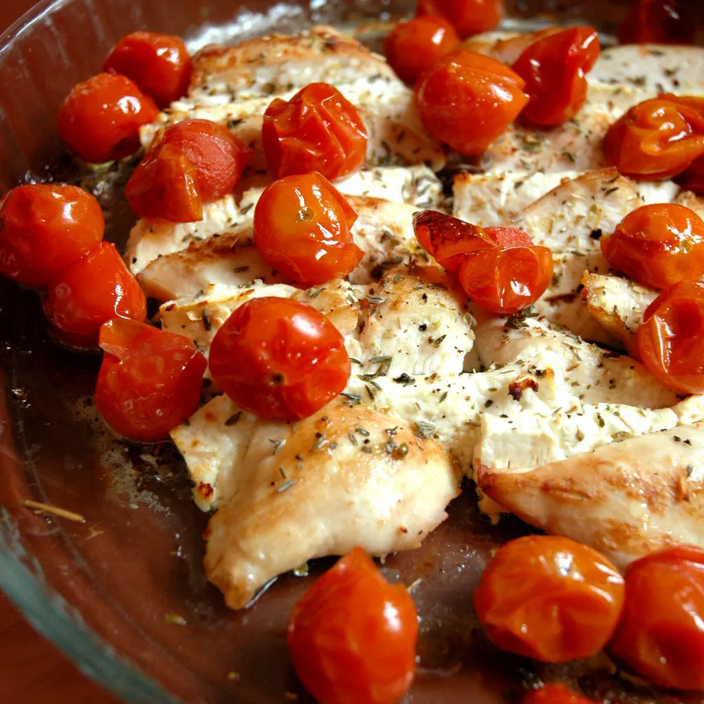 Feta au four avec tomates cerises
