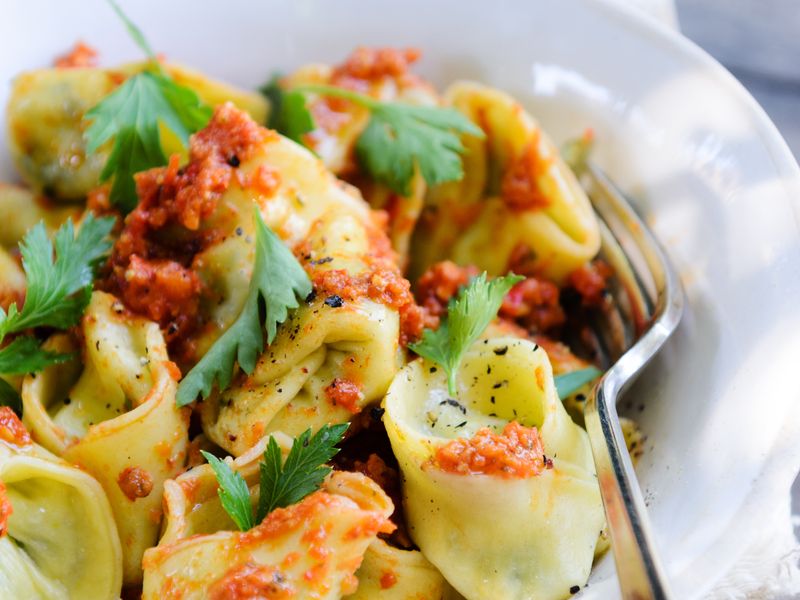 Tortellini Ricotta Epinards Sauce Tomates Fraiches Recette De