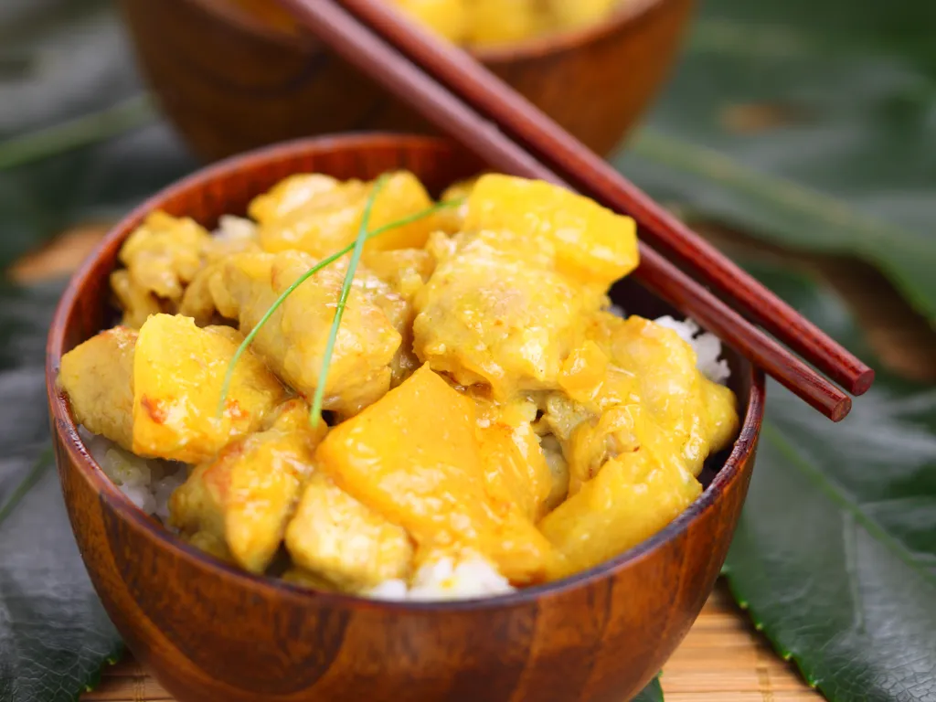 curry de poulet à l'ananas