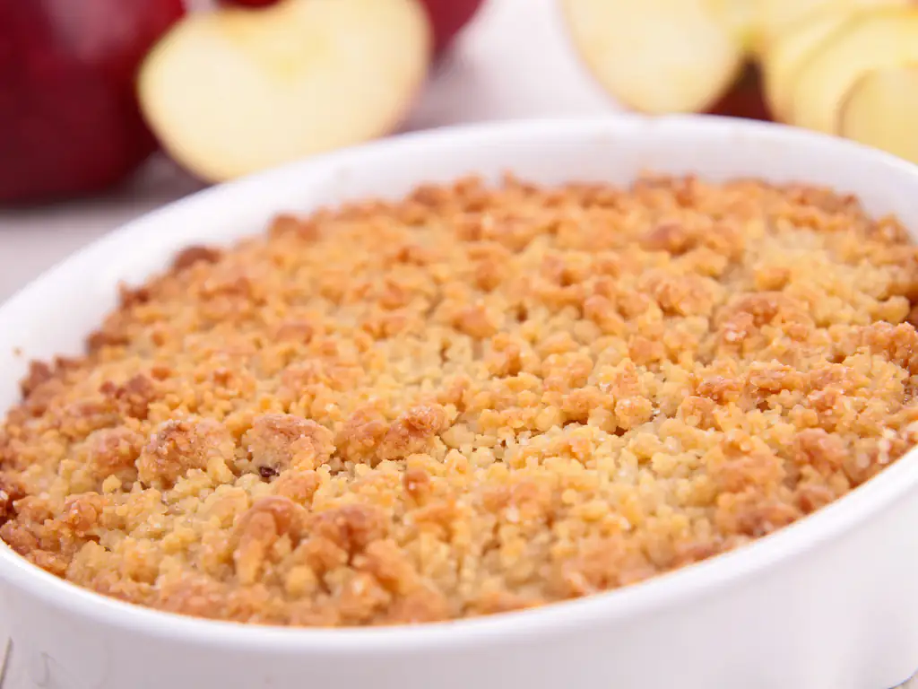 crumble aux pommes et aux amandes