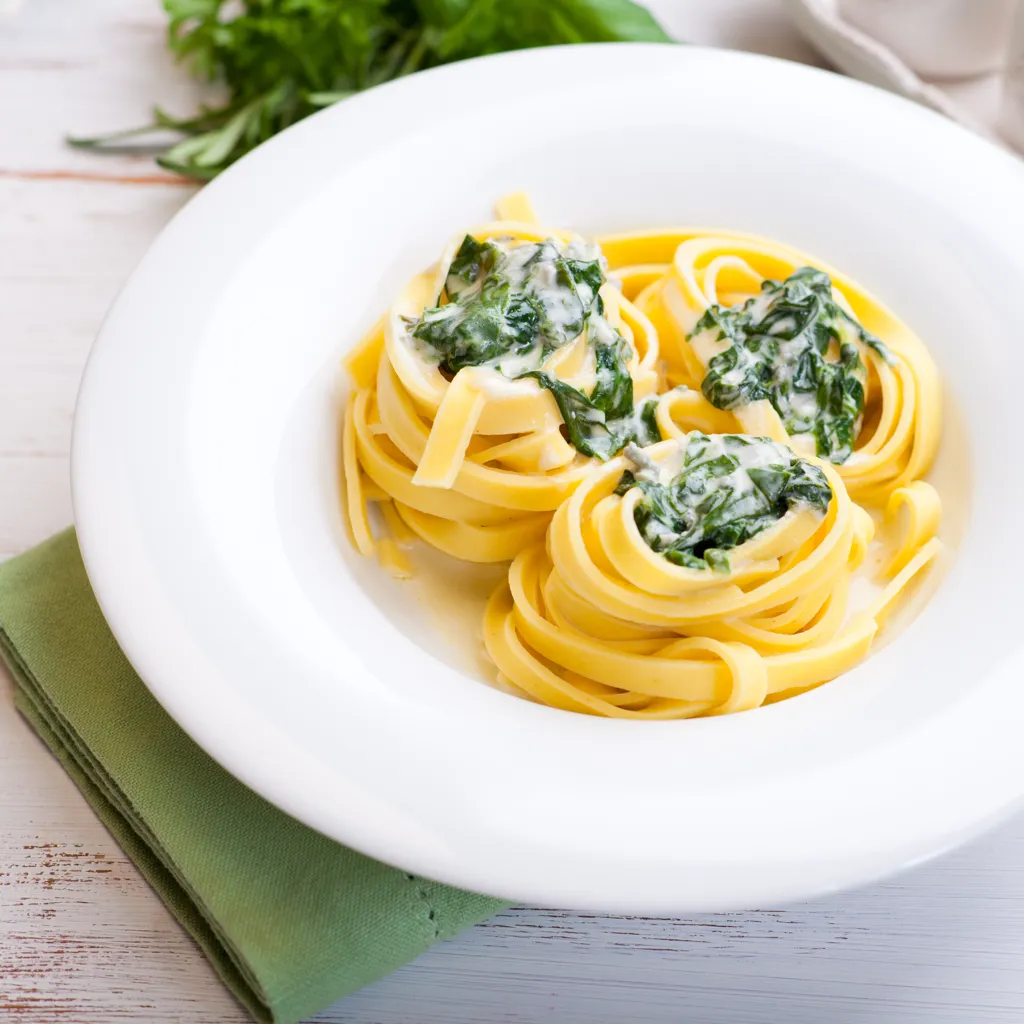 Tagliatelles à la crème d'épinards-image