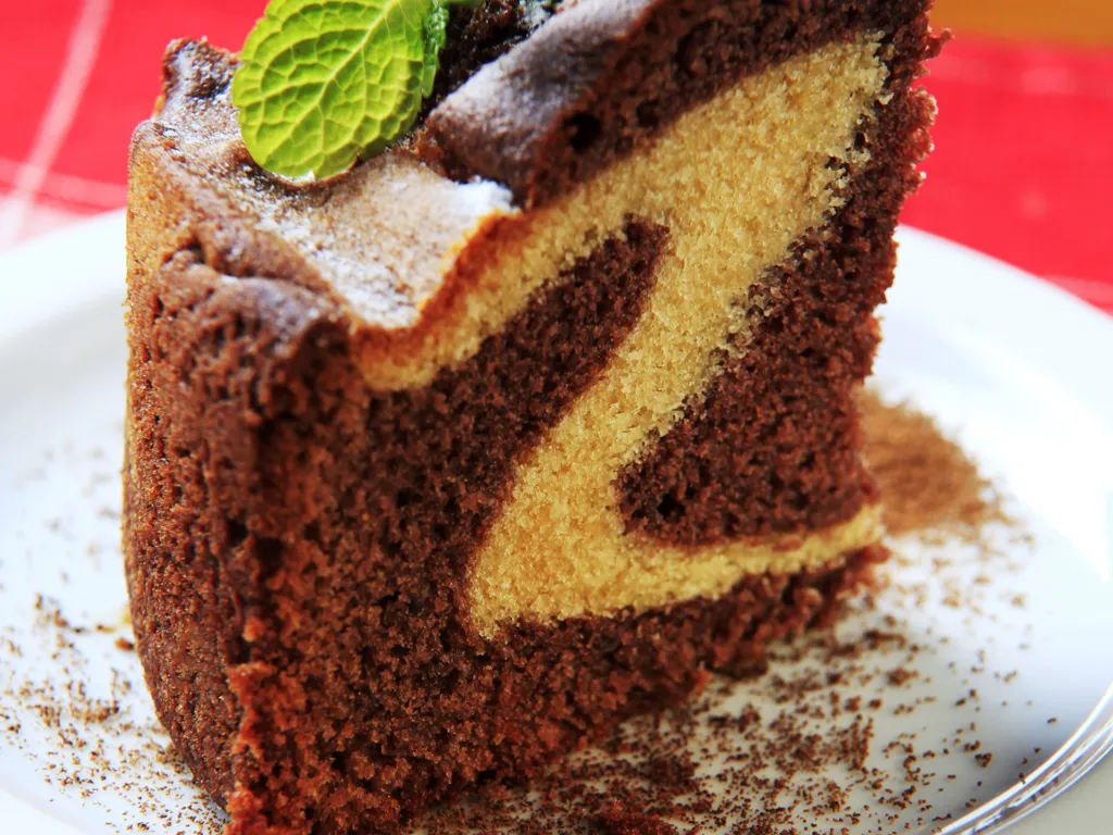 gateau marbré vanille chocolat