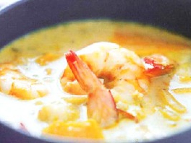 Soupe Thai Piquante Aux Crevettes Au Curry Rouge Recette De