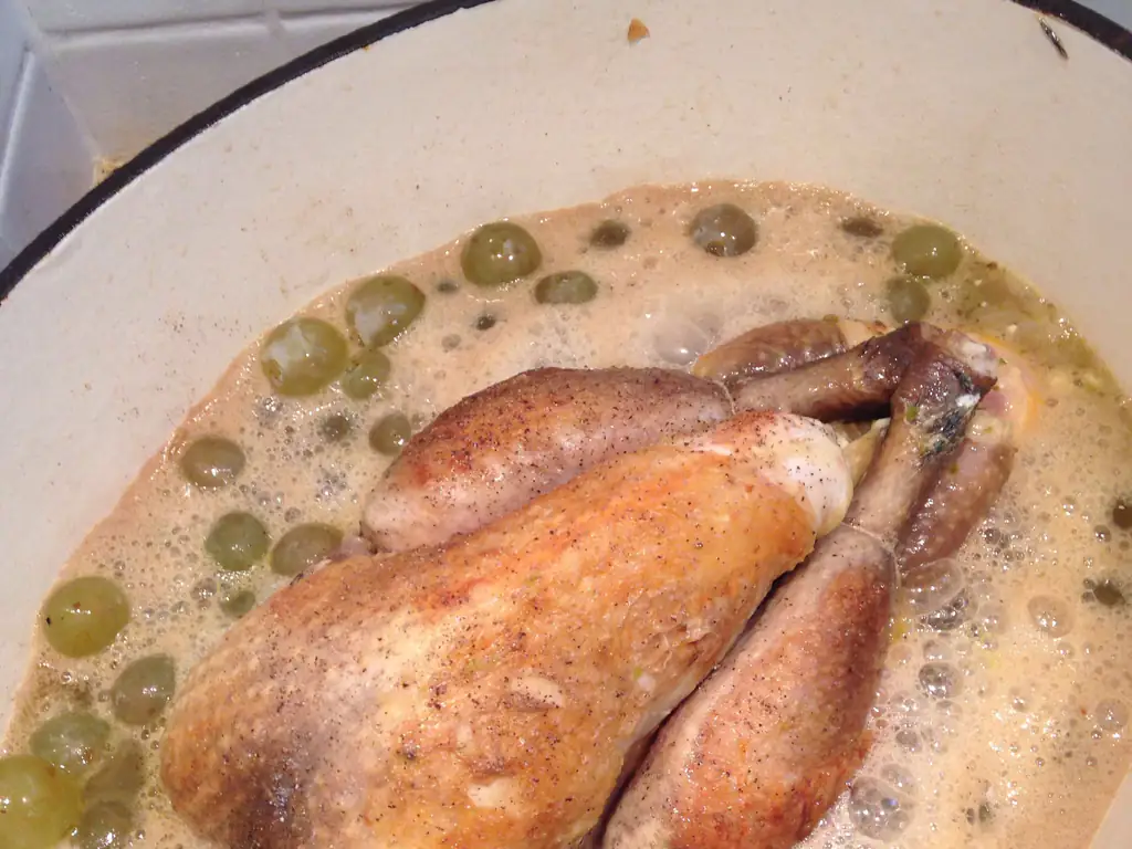 pintade aux raisins et au cidre